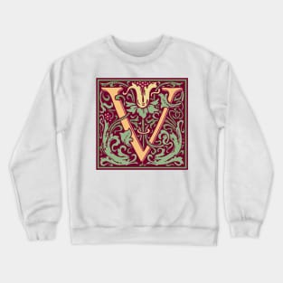 William Morris Vintage Letter V Crewneck Sweatshirt